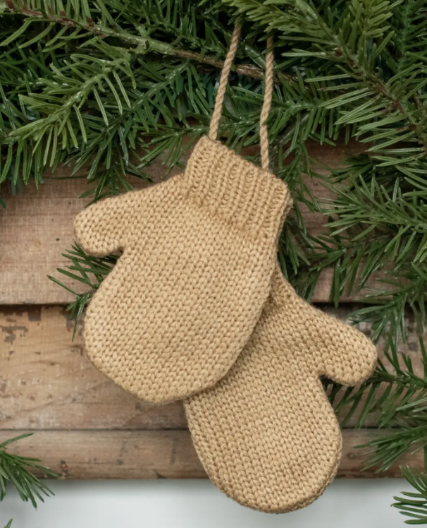 Tan Mitten Ornament