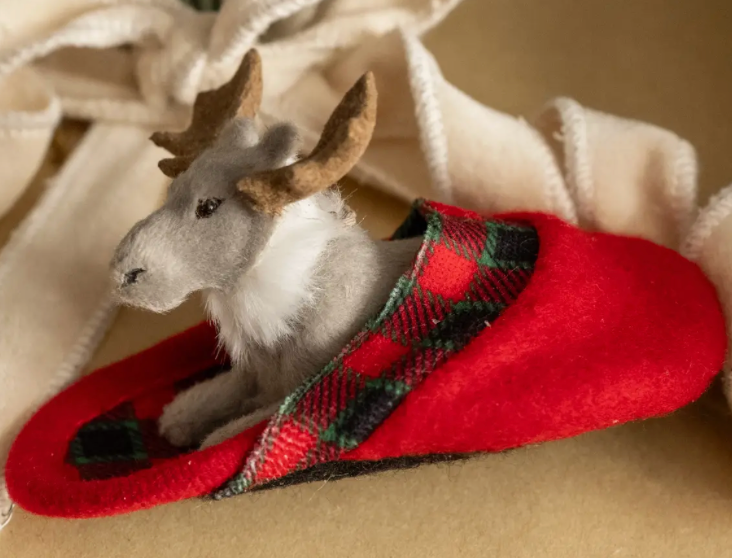 Moose in Slipper Ornament