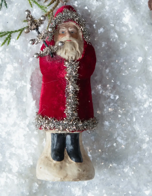 Wine Velvet Belsnickle Ornament
