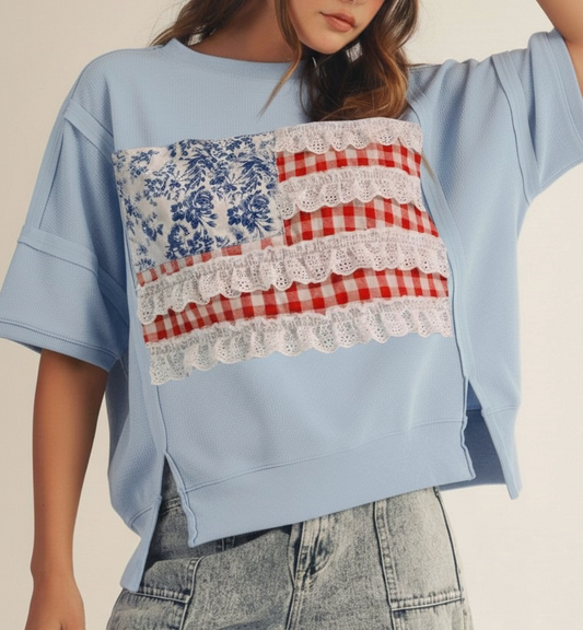 Patchwork Flag Quilt Shirt
