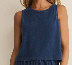 Z Supply Jersey Denim Muscle Navy