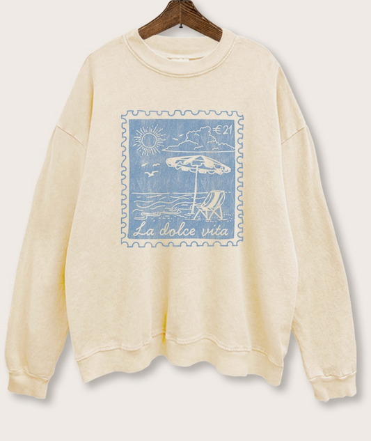 The Sweet Life Beach Stamp Sweatshirt