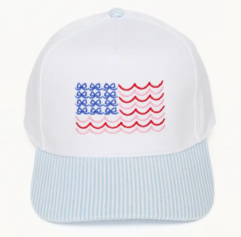 Blue Wave American Flag Hat
