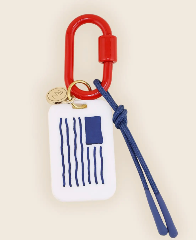 Freshwater American Flag Bag Charm