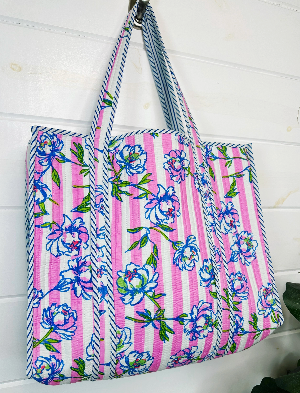 Pink Peony Tote Bag