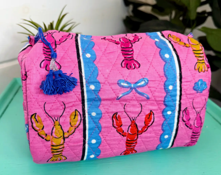 Pink Lobster Toiletry Set