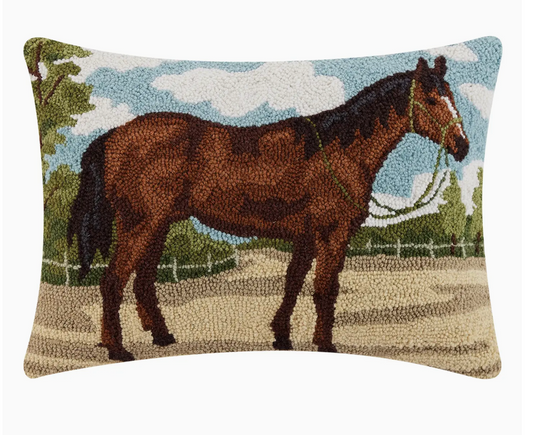 Brown Horse Hook Pillow