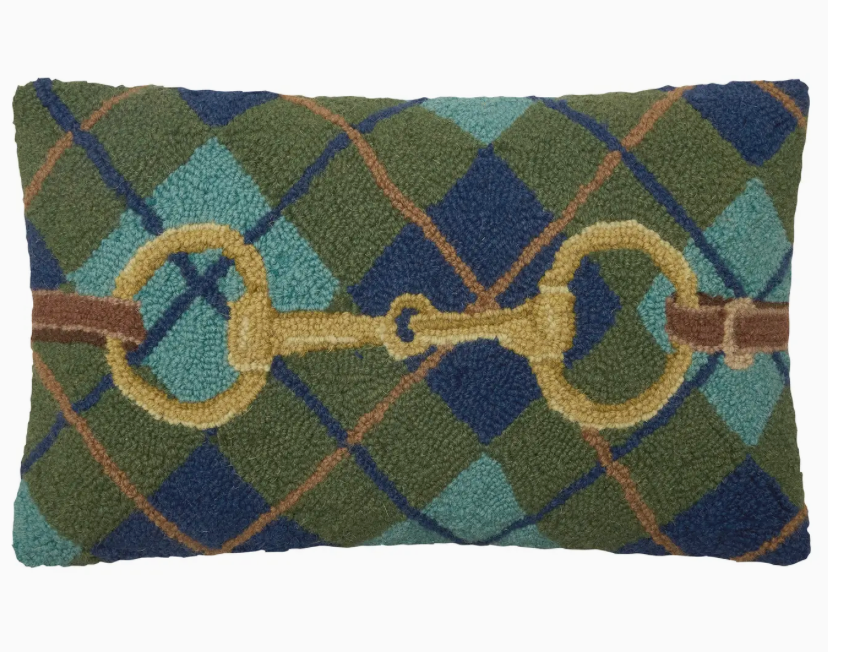 Gingham Buckle Hook Pillow