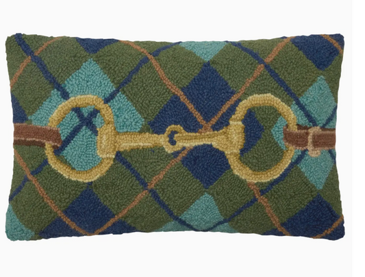 Gingham Buckle Hook Pillow