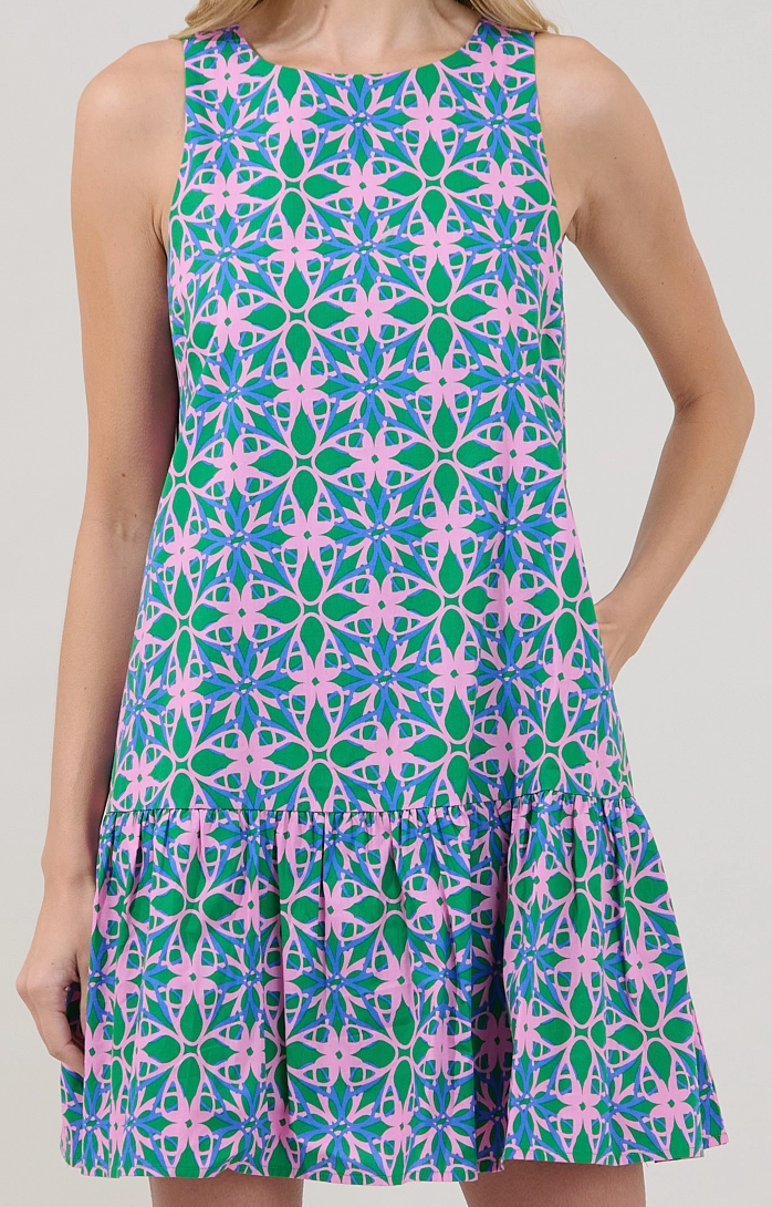 Cala Shift Tiered Mini Dress
