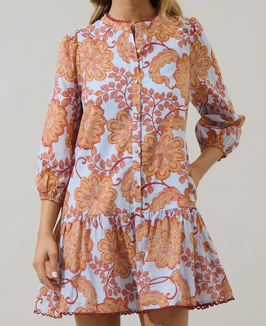 Siany Floral Yamila Ruffle Dress