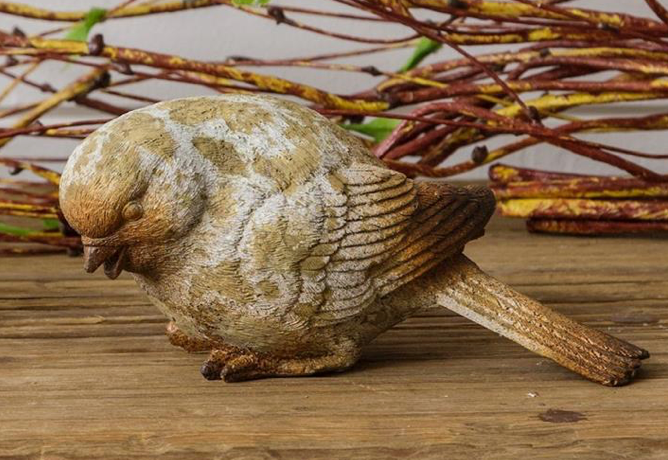 Natural Weathered Bird with Tail Down