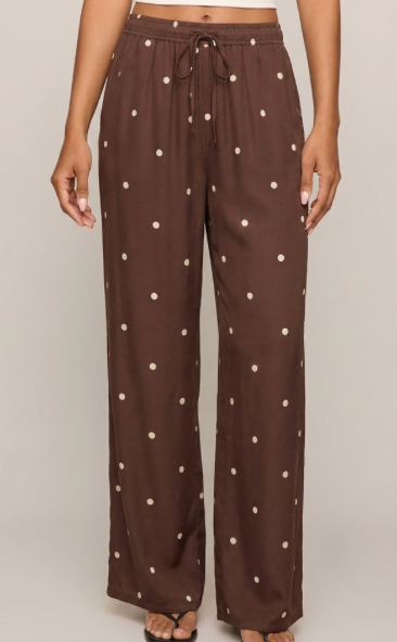 Z Supply Lara Dot Pant Chocolate Cherry