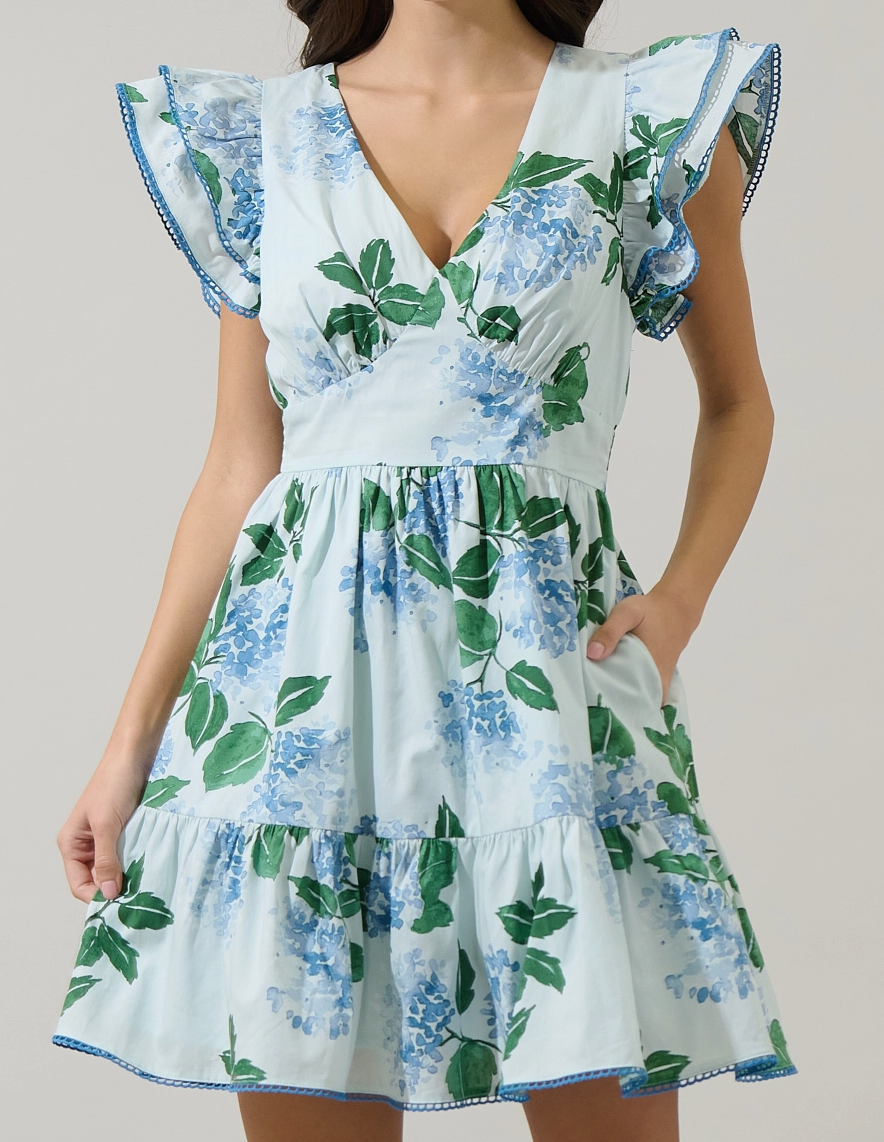 Mirla Floral Surie Ruffle Mini Dress