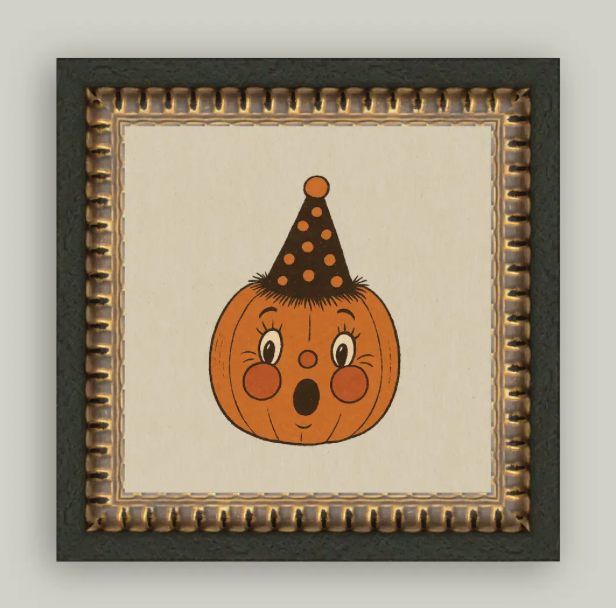 Party Pumpkin Framed Print
