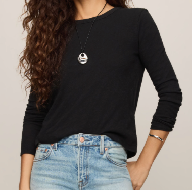 Z Supply Junie Long Sleeve Tee Black