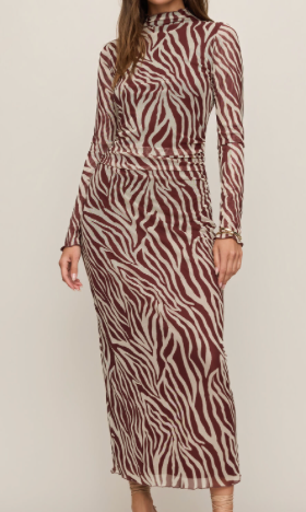 Z Supply Sevilla Zebra Mesh Midi Dress