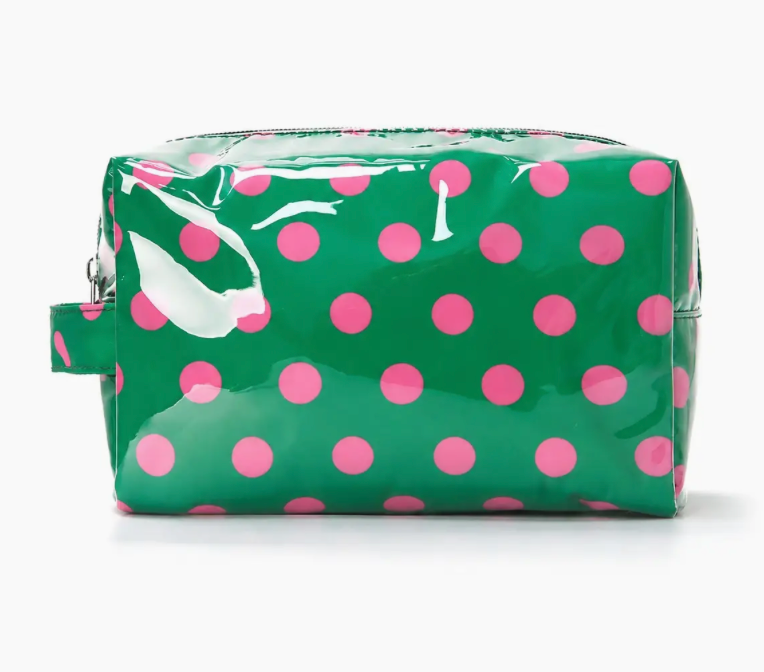 Polka Dot Waterproof Clear Cosmetic Pouch