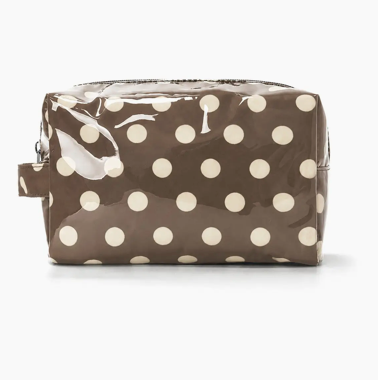 Polka Dot Waterproof Clear Cosmetic Pouch