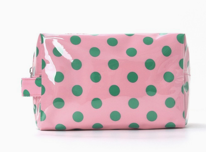 Polka Dot Waterproof Clear Cosmetic Pouch