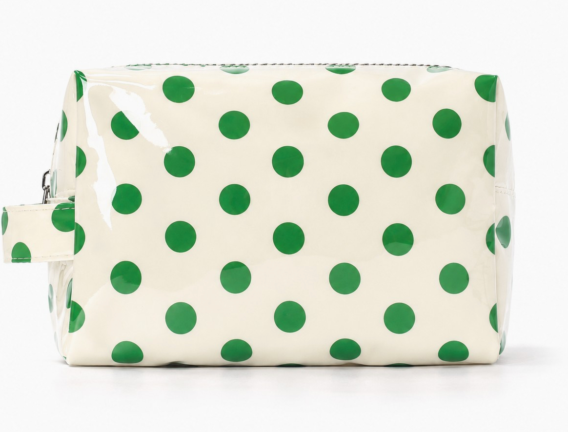 Polka Dot Waterproof Clear Cosmetic Pouch