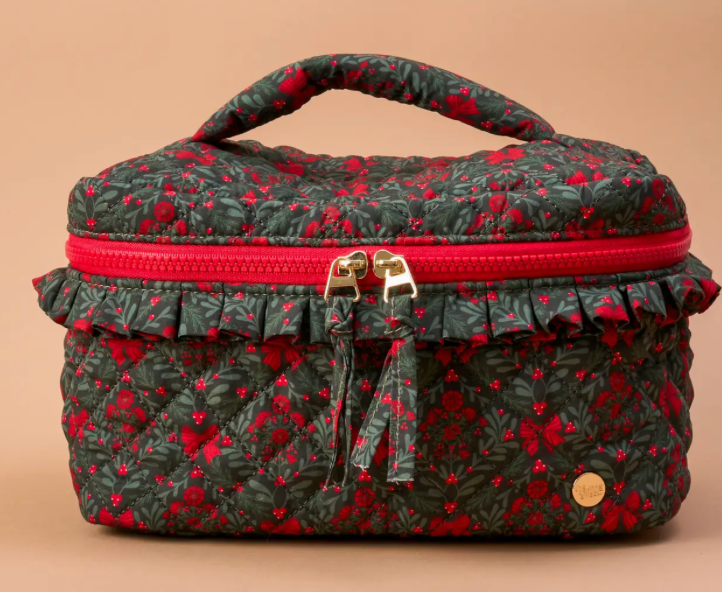 Glam + Go Quilted Cosmetic Bag A Merry Moment