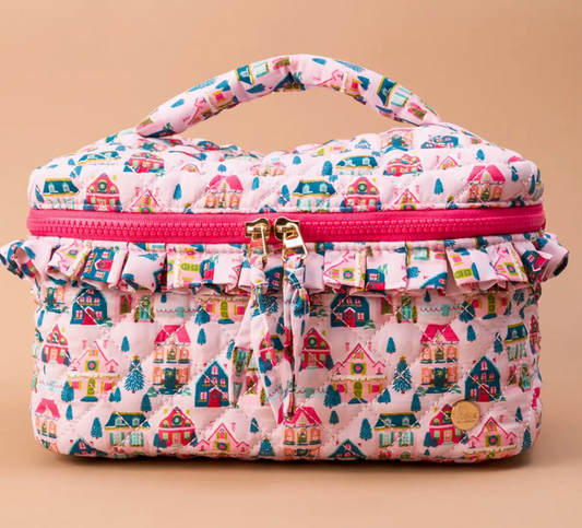 Glam + Go Quilted Cosmetic Bag Sugar Plum Lane