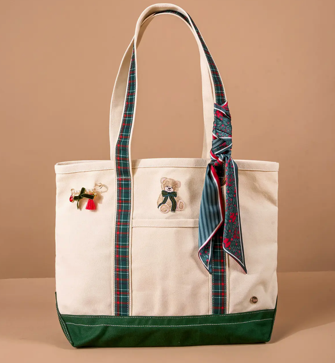 Evergreen Plaid Totebag