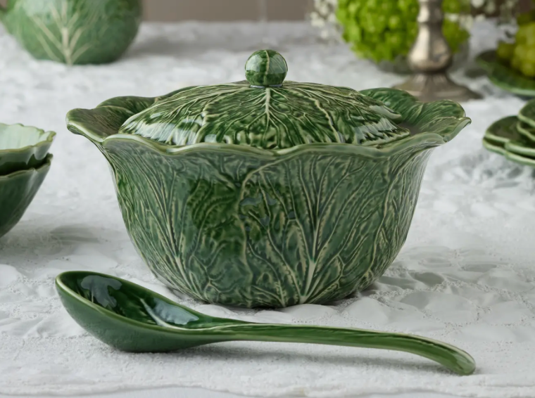 Le Gardin Cabbage Tureen with Ladle