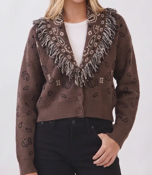 Boho Bandana Cardigan