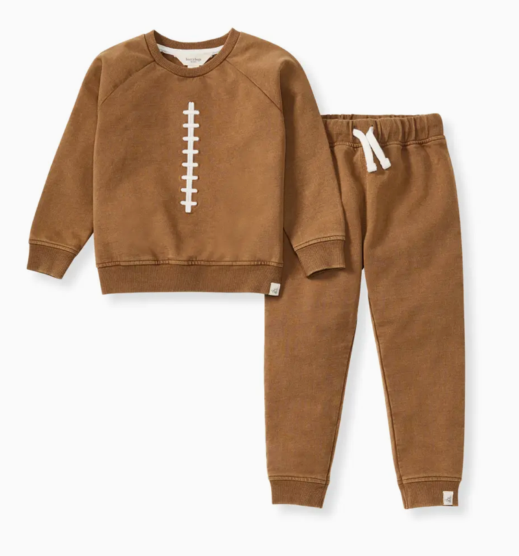 Kottage Kids Football Sweatshirt Set