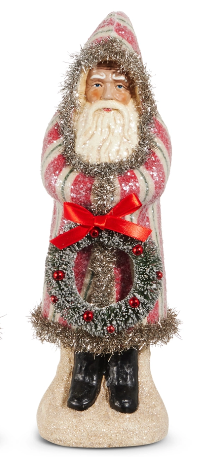 Yuletide Red Stripe Old World Santa