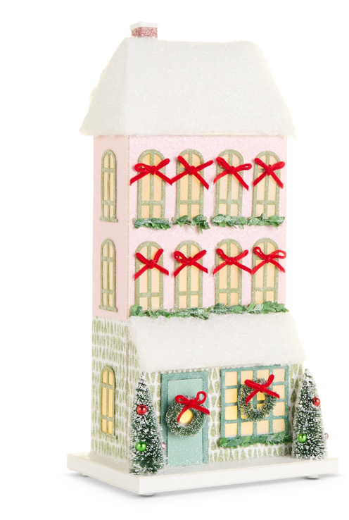 Snowflake Lane Lighted Paper House