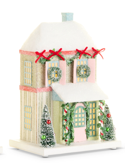 Snowflake Lane Lighted Paper House