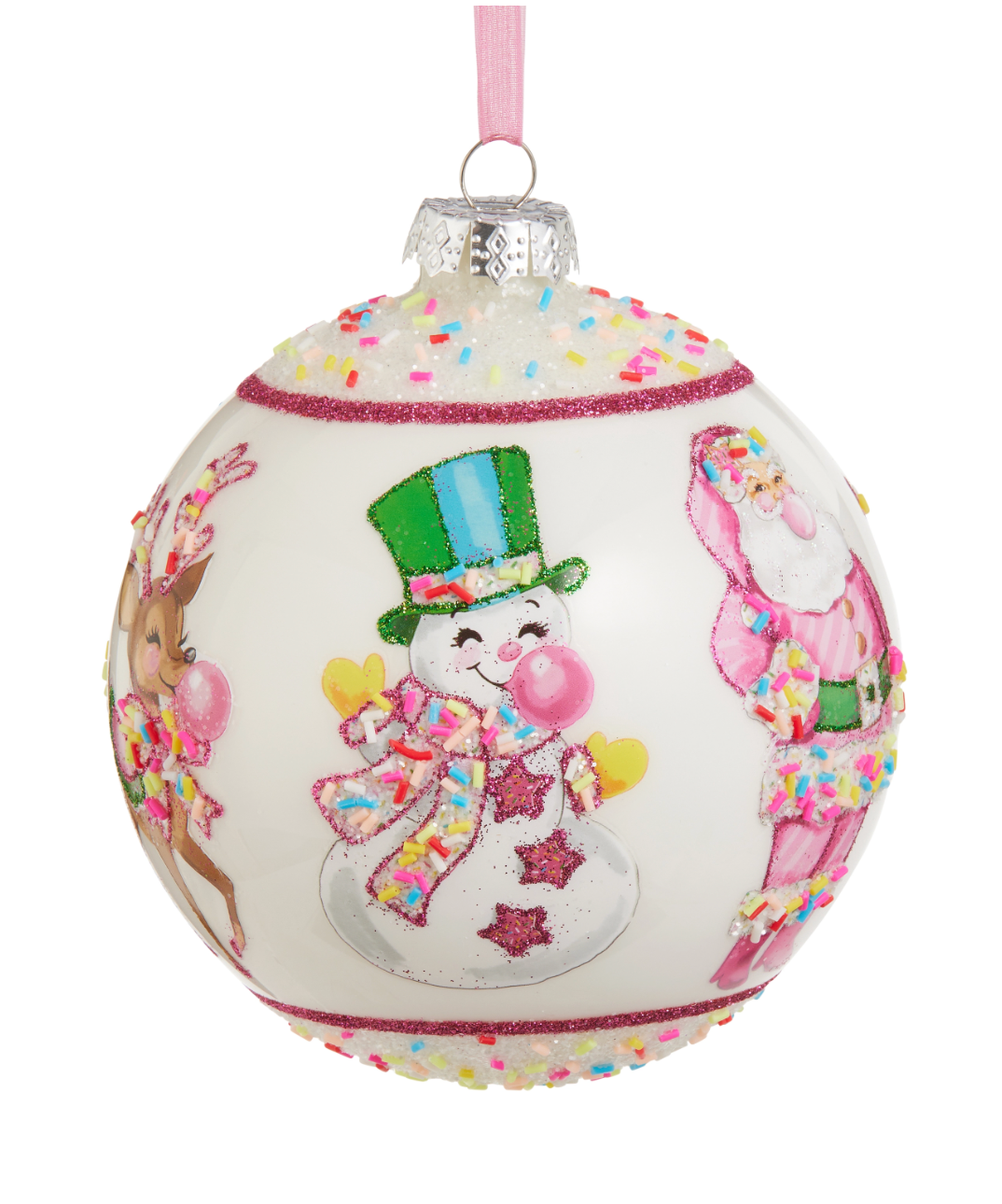 Bubblegum Blowin' Ball Ornament