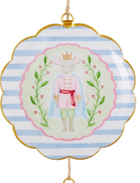 Pastel Nutcracker Scalloped Frame Ornament